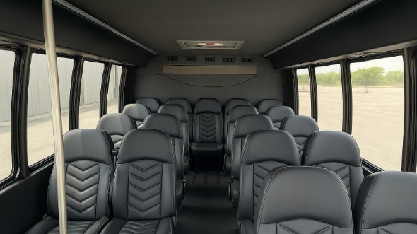 Interior of Charter Bus Company Daly City's 15 Passenger Minibus in Daly City