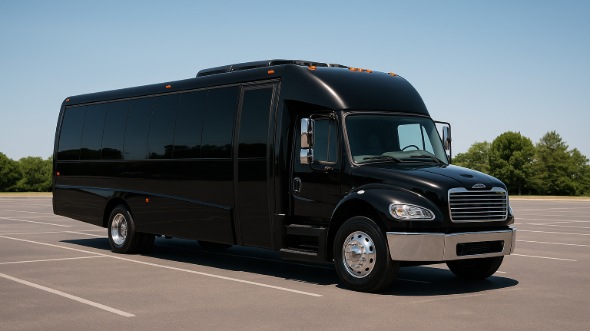 Exterior of Charter Bus Company Daly City's 25 Passenger Mini bus in Daly City