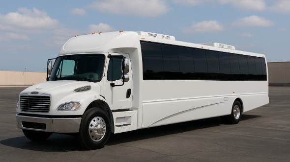 Exterior of Charter Bus Company Daly City's 28 Passenger Mini bus in Daly City