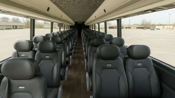 Interior of Charter Bus Company Daly City's 28 Passenger Mini bus in Daly City