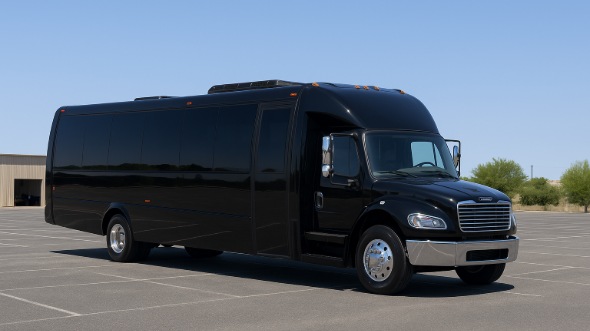 Exterior of Charter Bus Company Daly City's 35 Passenger Minibus in Daly City