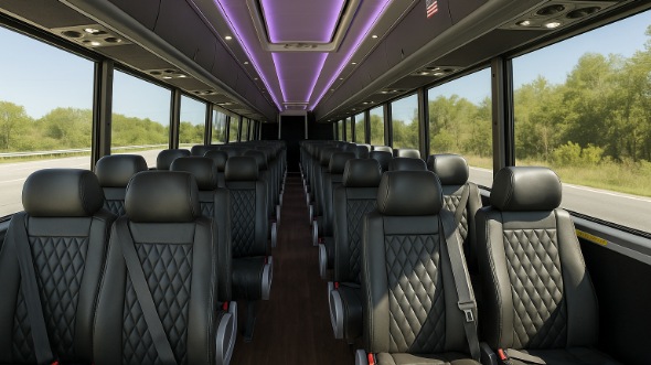 Interior of Charter Bus Company Daly City's 35 Passenger Minibus in Daly City