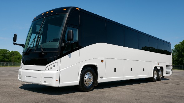 Exterior of Charter Bus Company Daly City's 54 Passenger Charter Bus in Daly City