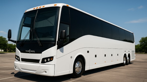 Exterior of Charter Bus Company Daly City's 55 Passenger Charter Bus in Daly City