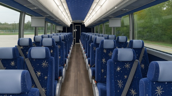 Interior of Charter Bus Company Berkeley's 56 Passenger Charter Bus in Berkeley