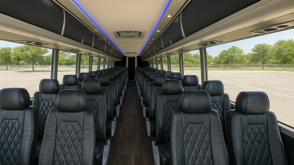 daly city 55 passenger charter bus inside