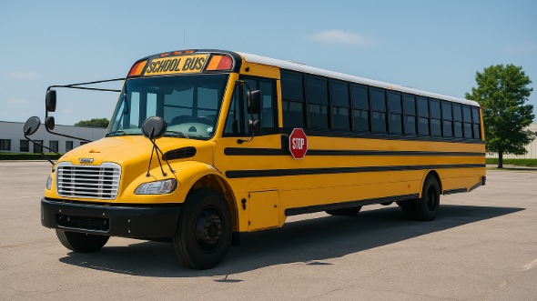 Exterior of Charter Bus Company Daly City's School Bus in Daly City