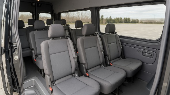 Interior of Charter Bus Company Daly City's Sprinter Van Rental With Driver in Daly City